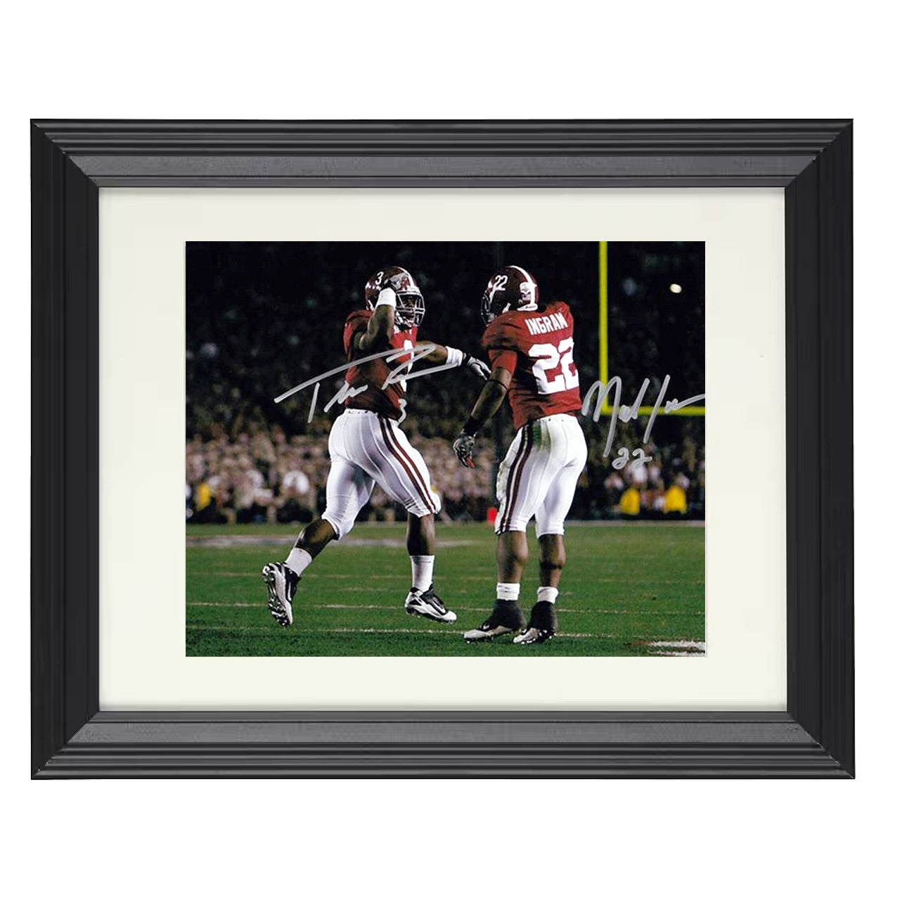 Alabama Richardson and Ingram Backfield Duo Power Moment 8x10 black beveled frame college football wall art