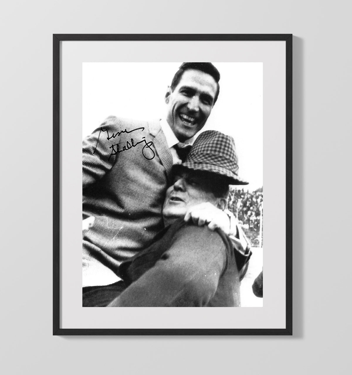 Alabama Football - Stallings and Bear - Student Beats Teacher 8x10 Gallery Frame college football wall art