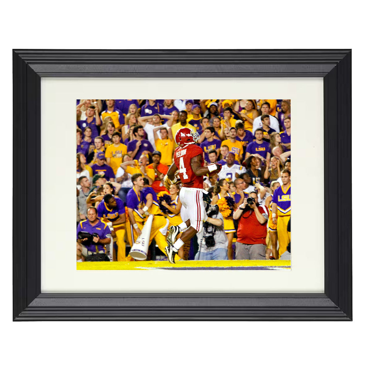 Alabama Football - TJ Yeldon LSU Breakaway Run 2012 8x10 Beveled Frame college football wall art