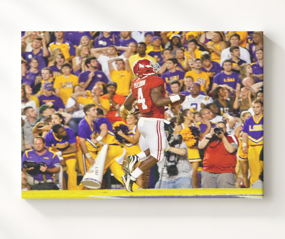 Alabama Football - TJ Yeldon LSU Breakaway Run 2012 8x10 Canvas college football wall art