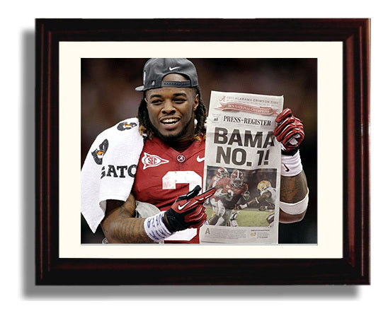 Alabama Football Trent Richardson Bama No 1 Celebration Moment College Football Wall Art 8x10 Beveled Frame wall art print – College Football decor