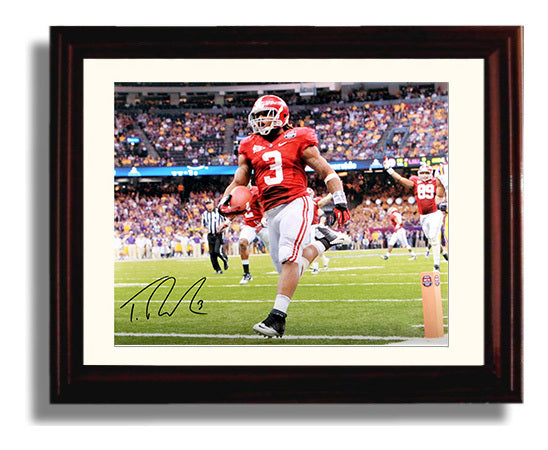 Alabama Football Trent Richardson Bama No 1 Iconic Run College Football Wall Art 8x10 Beveled Frame wall art print – College Football decor