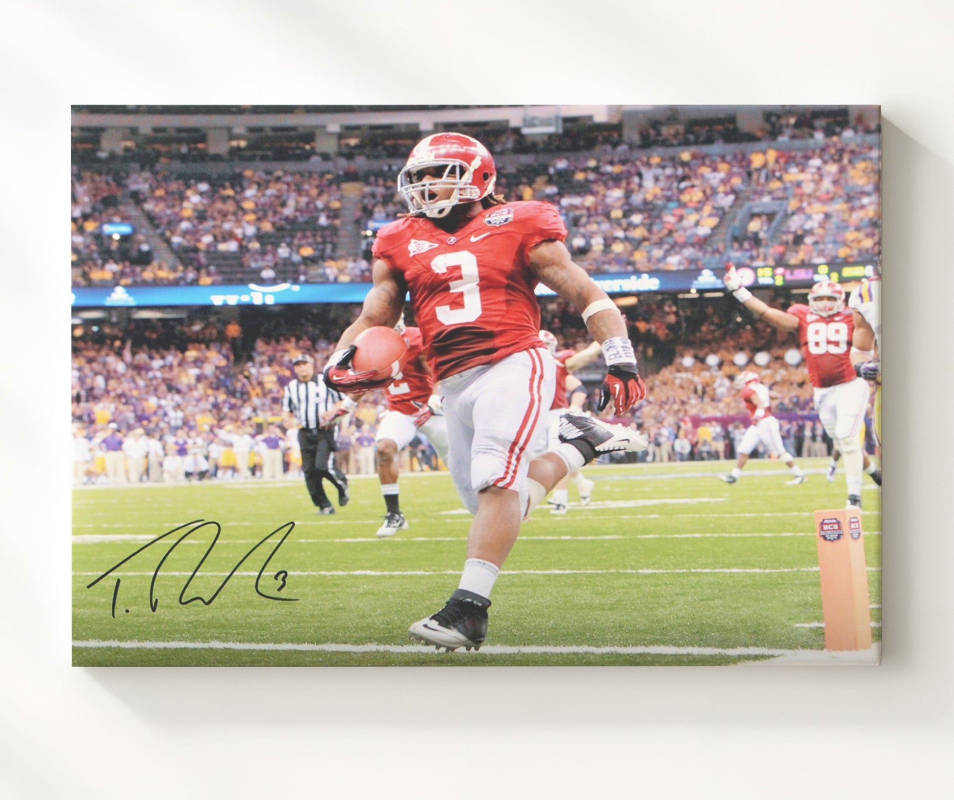 Alabama Football - Trent Richardson Bama No 1 Iconic Run 8x10 Canvas college football wall art