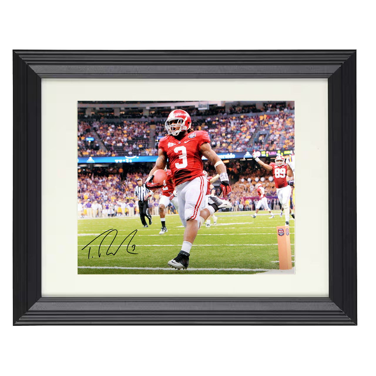 Alabama Football Trent Richardson Bama No 1 Iconic Run 8x10 black beveled frame college football wall art
