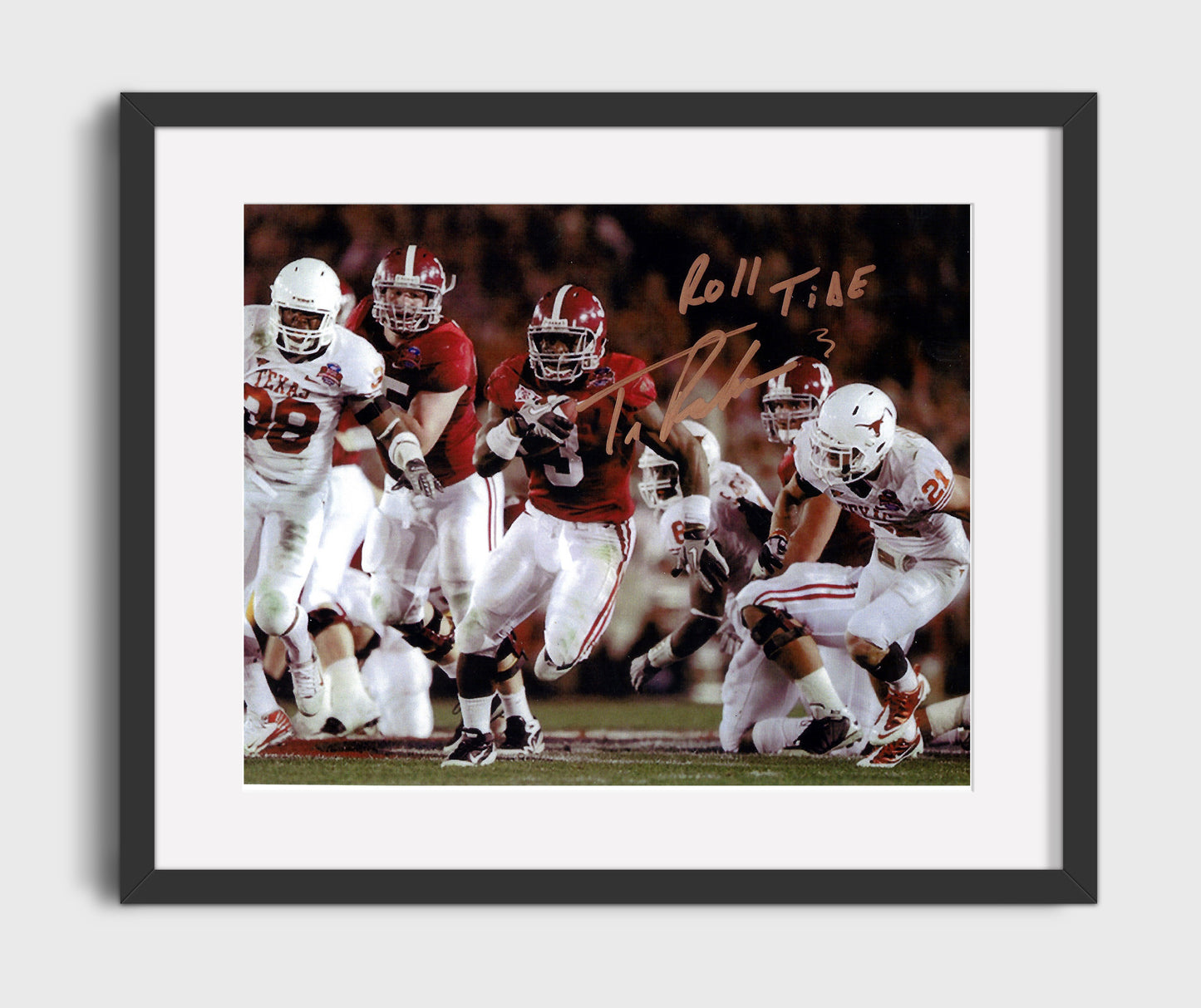 Alabama Football - Trent Richardson Dominant Run 2013 8x10 Gallery Frame college football wall art
