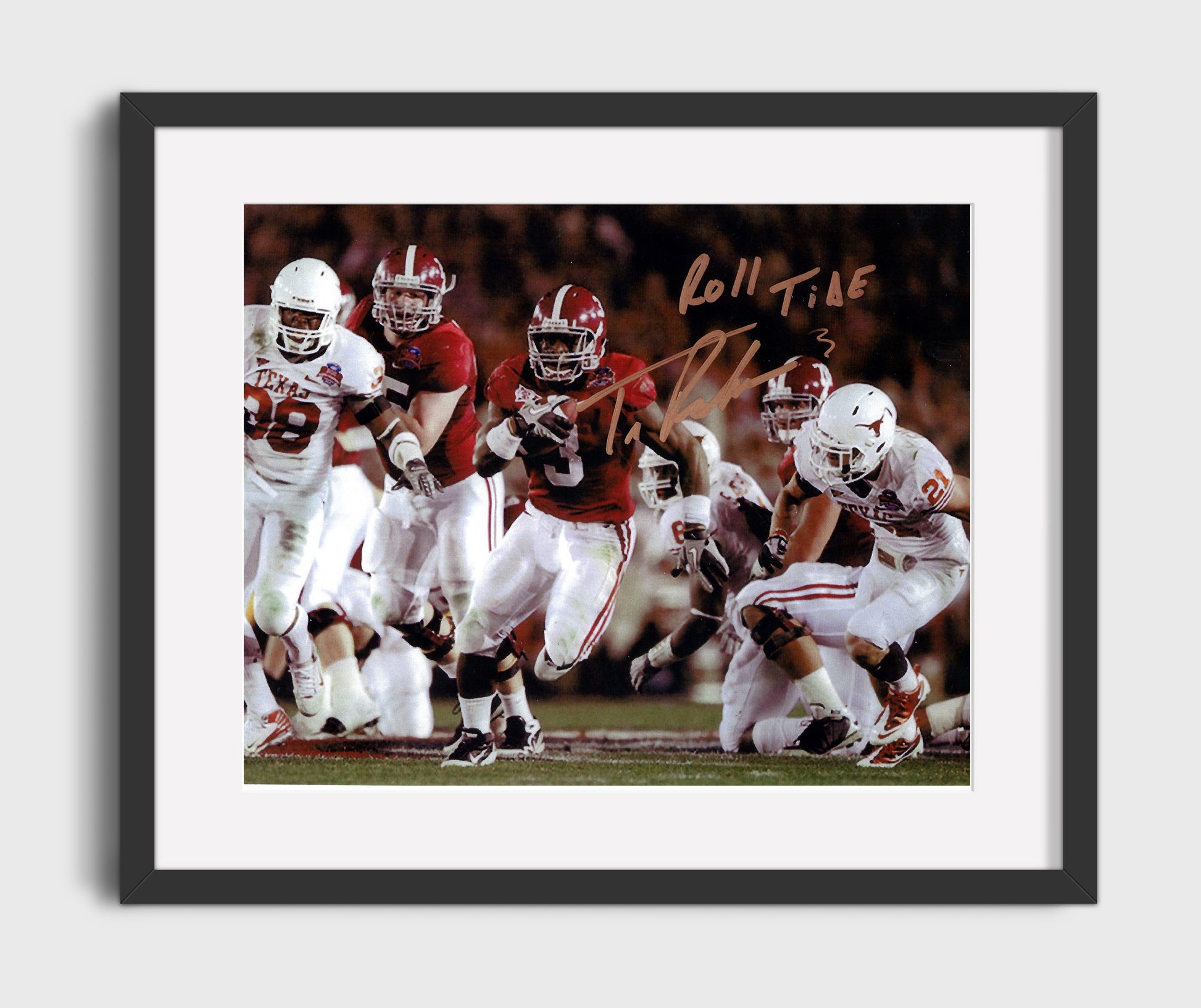 Alabama Football - Trent Richardson Dominant Run 2013 8x10 Gallery Frame college football wall art