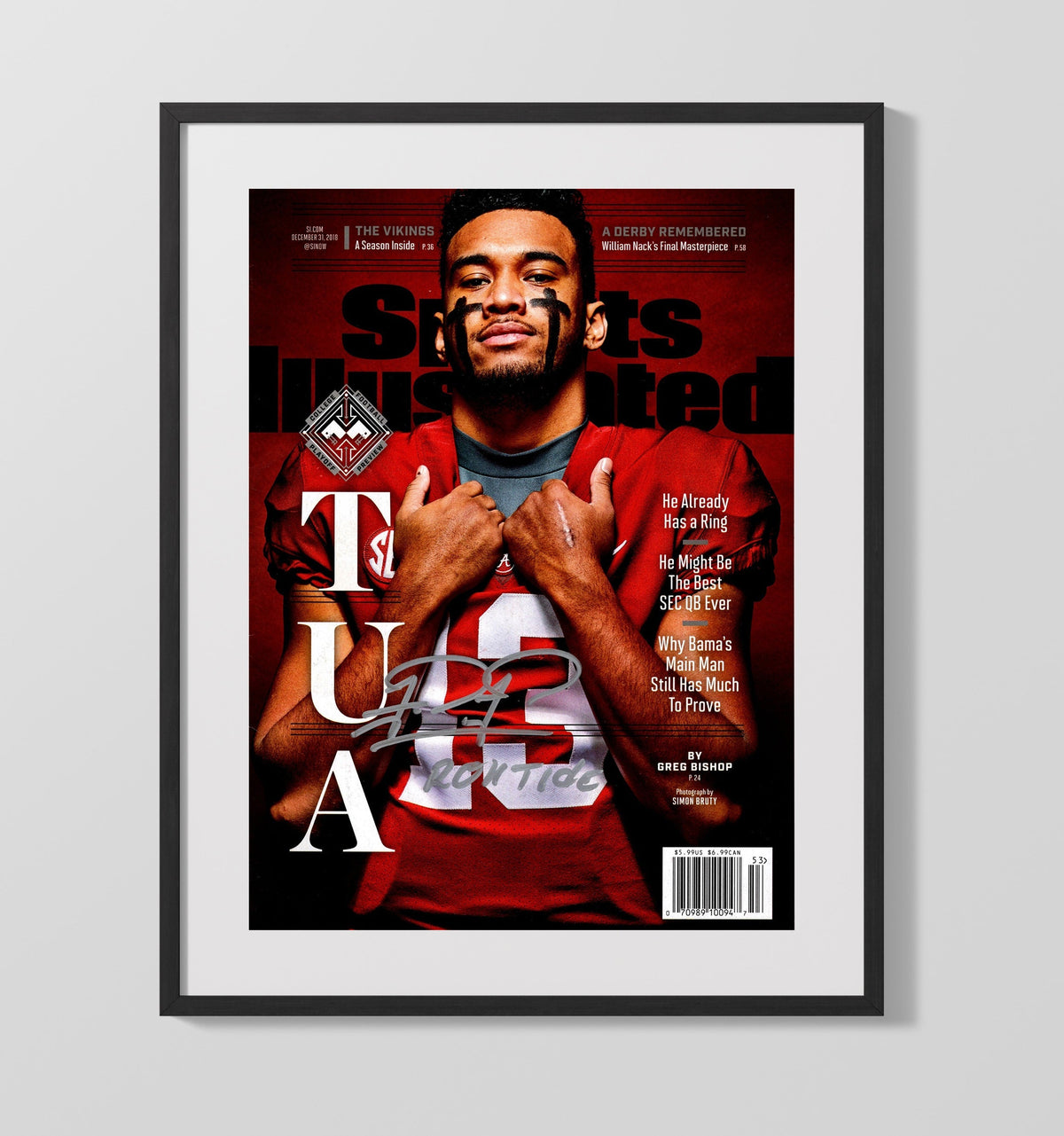 Alabama Football - Tua Tagovailoa - Roll Tide Legacy 8x10 Gallery Frame college football wall art