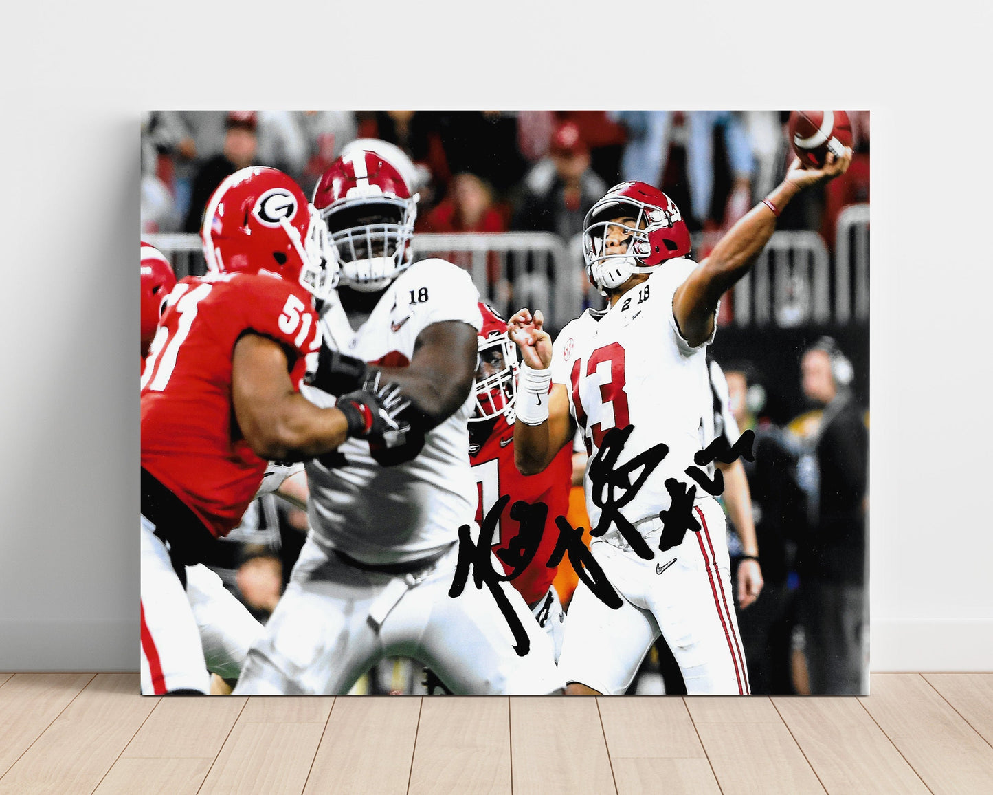 Alabama Football - Tua Tagovailoa Championship Clutch Throw 8x10 Unframed Print college football wall art