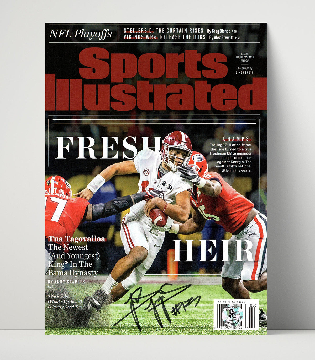 Alabama Football - Tua Tagovailoa Fresh Heir - Dynasty Builder 8x10 Unframed Print college football wall art