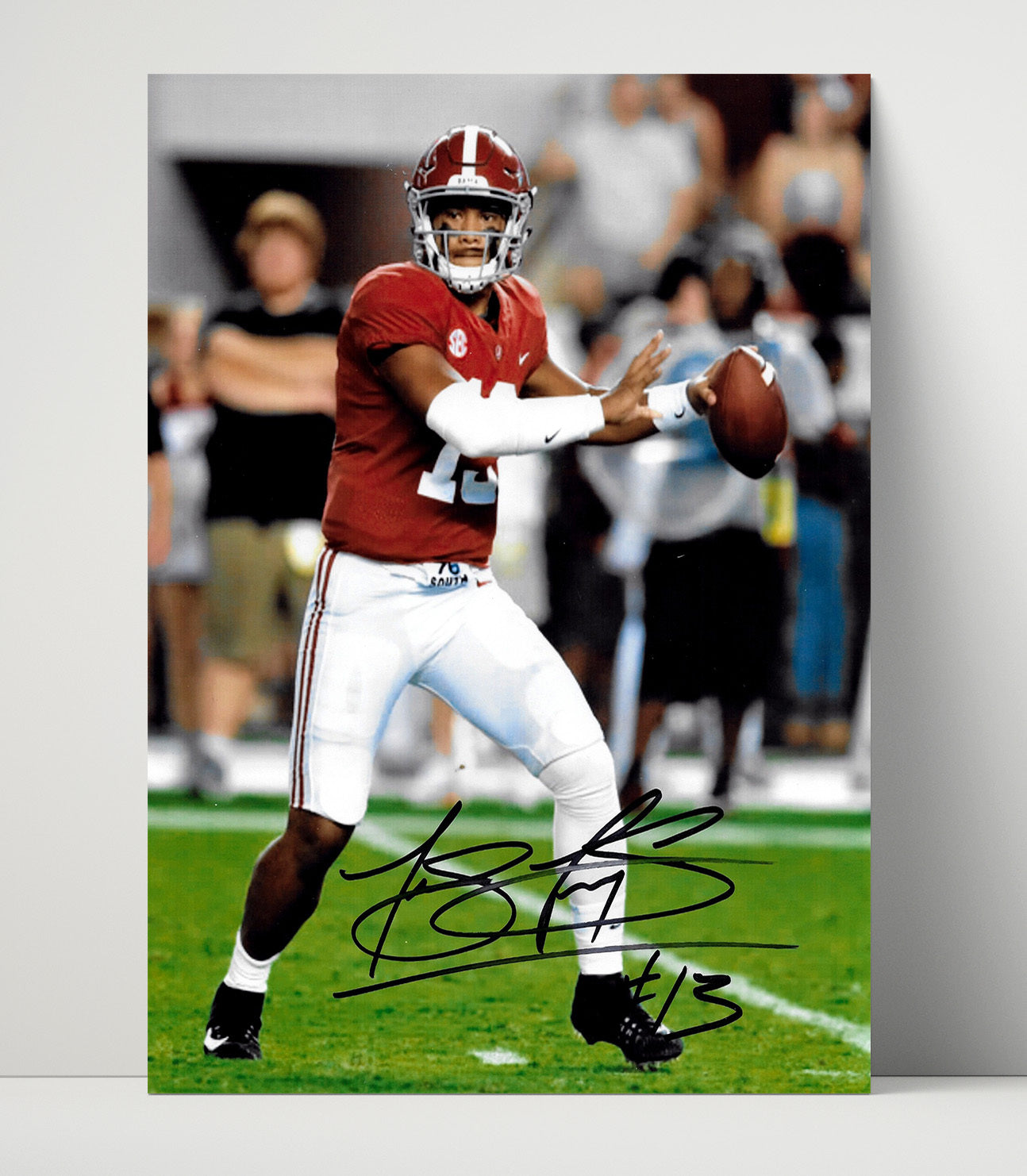 Alabama Football - Tua Tagovailoa Pocket Pass - Calm Under Fire 8x10 Unframed Print college football wall art