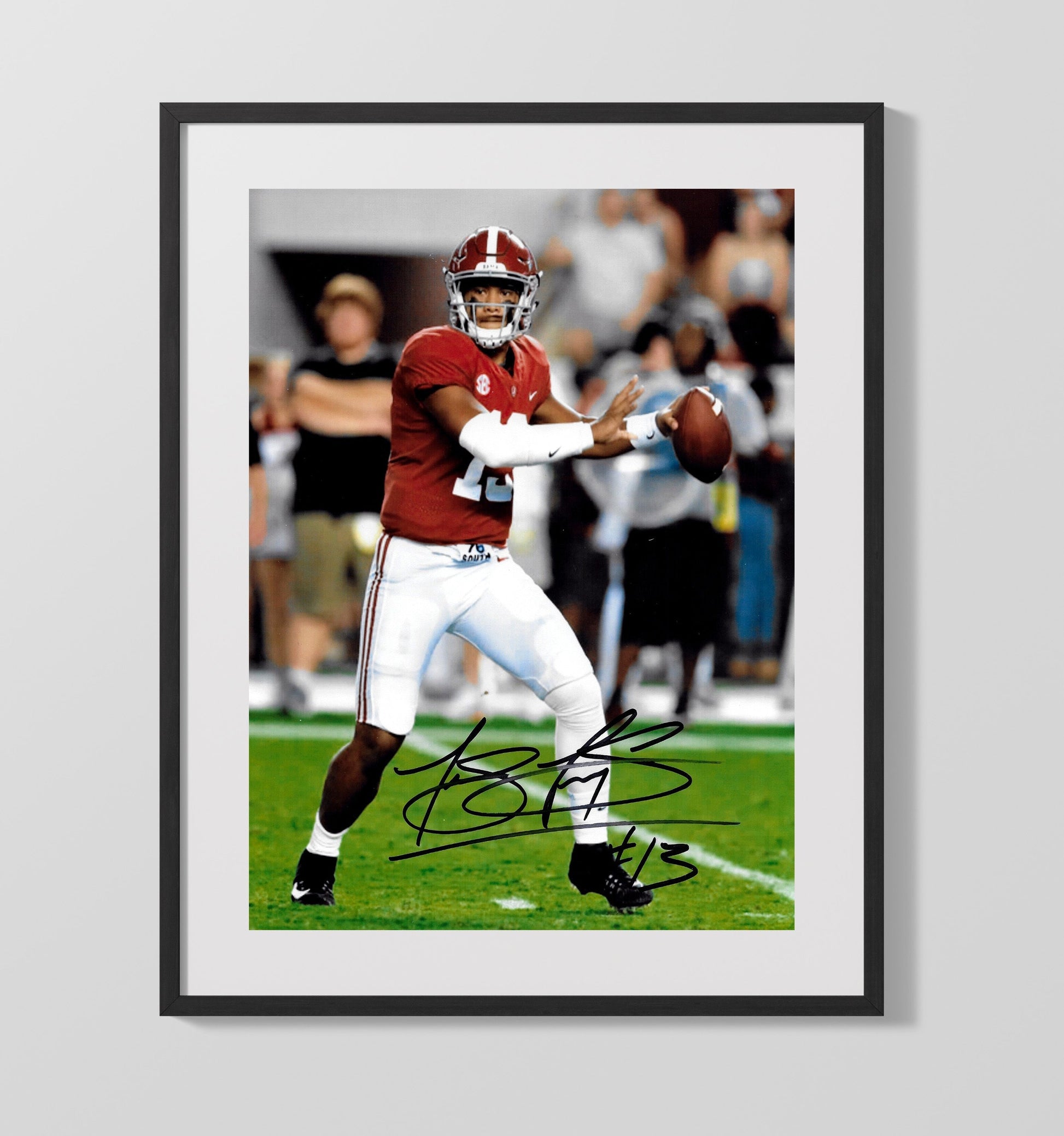 Alabama Football - Tua Tagovailoa Pocket Pass - Calm Under Fire 8x10 Gallery Frame college football wall art