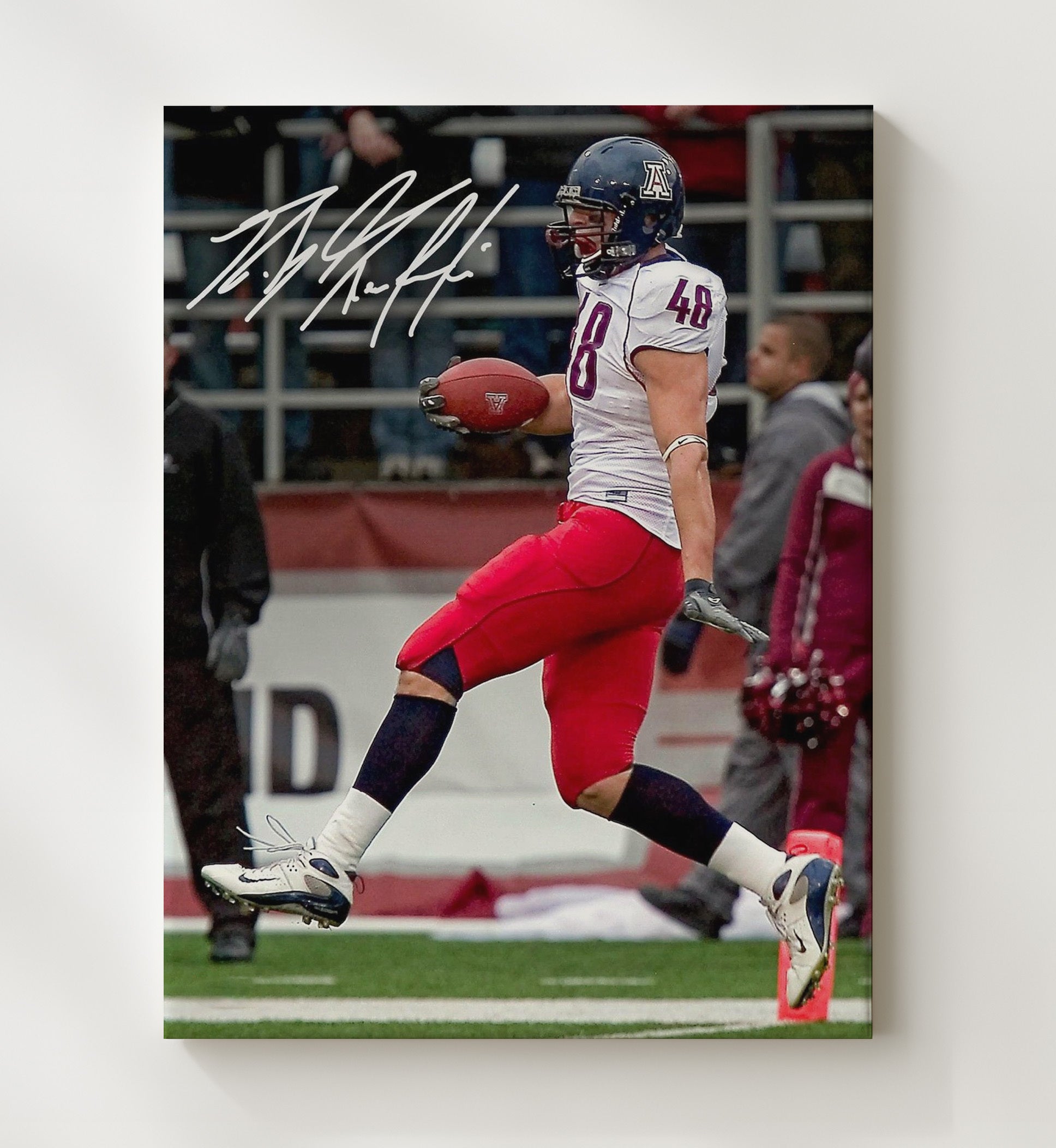 Arizona football - Rob Gronkowski End Zone Strike Breakthrough 8x10 Canvas college football wall art
