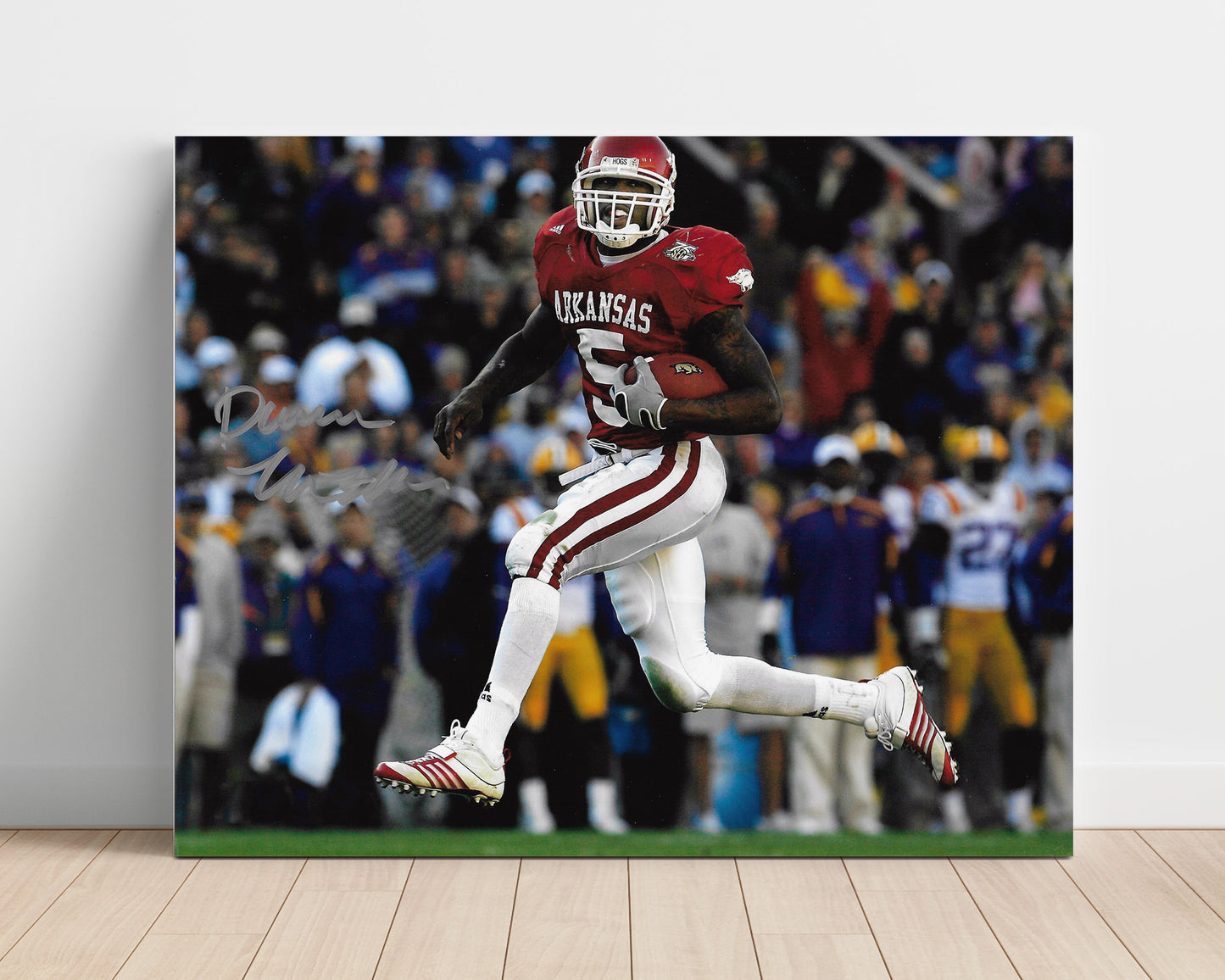 Arkansas Football Darren McFadden Open Field Sprint Breakaway Run College Football Wall Art 16x20 Unframed Print wall art print – College Football decor