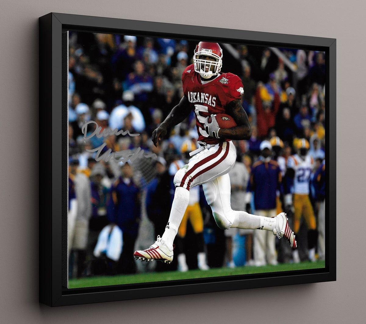 Arkansas Football - Darren McFadden Open Field Sprint Breakaway Run 8x10 Framed Canvas college football wall art