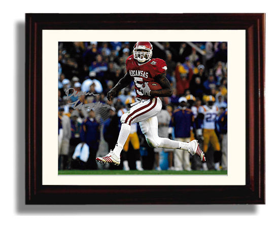 Arkansas Football - Darren McFadden Open Field Sprint Breakaway Run 8x10 Beveled Frame college football wall art