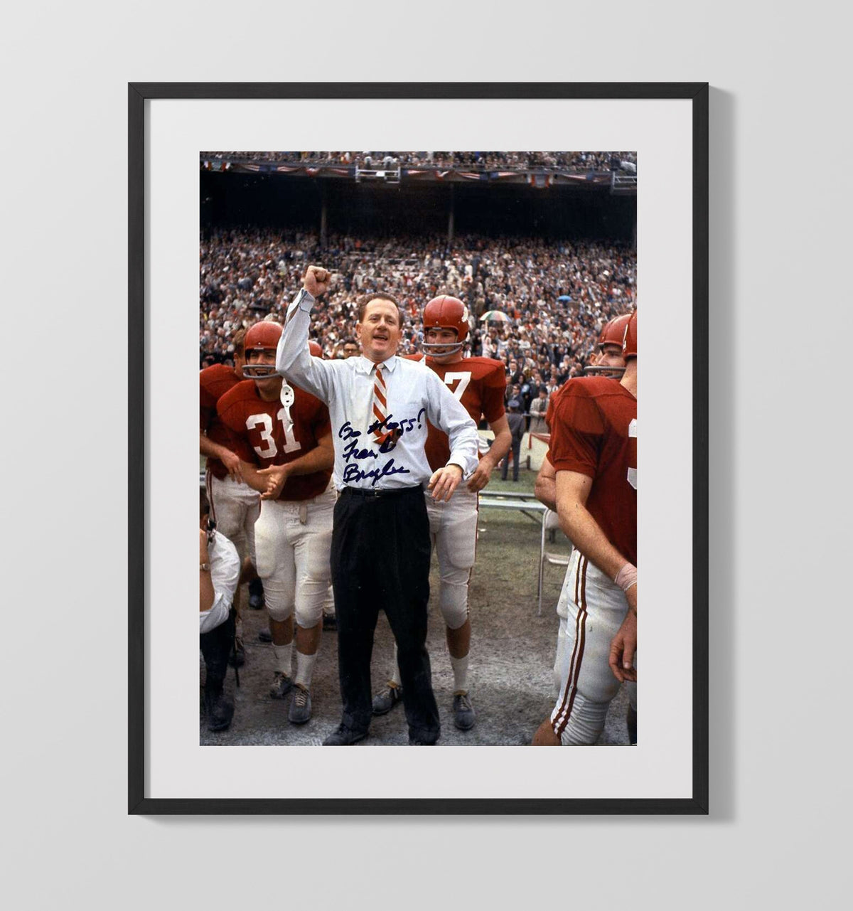 Arkansas football - Frank Broyles Sideline Command Presence 8x10 Gallery Frame college football wall art