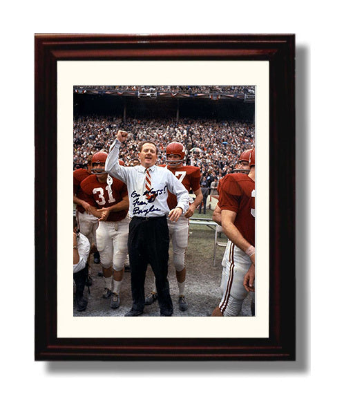 Arkansas football Frank Broyles Sideline Command Presence College Football Wall Art 8x10 Beveled Frame wall art print – College Football decor