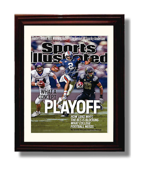 Auburn Cam Newton Playoff Vision SI Cover 2010 College Football Wall Art 8x10 Beveled Frame wall art print – College Football decor