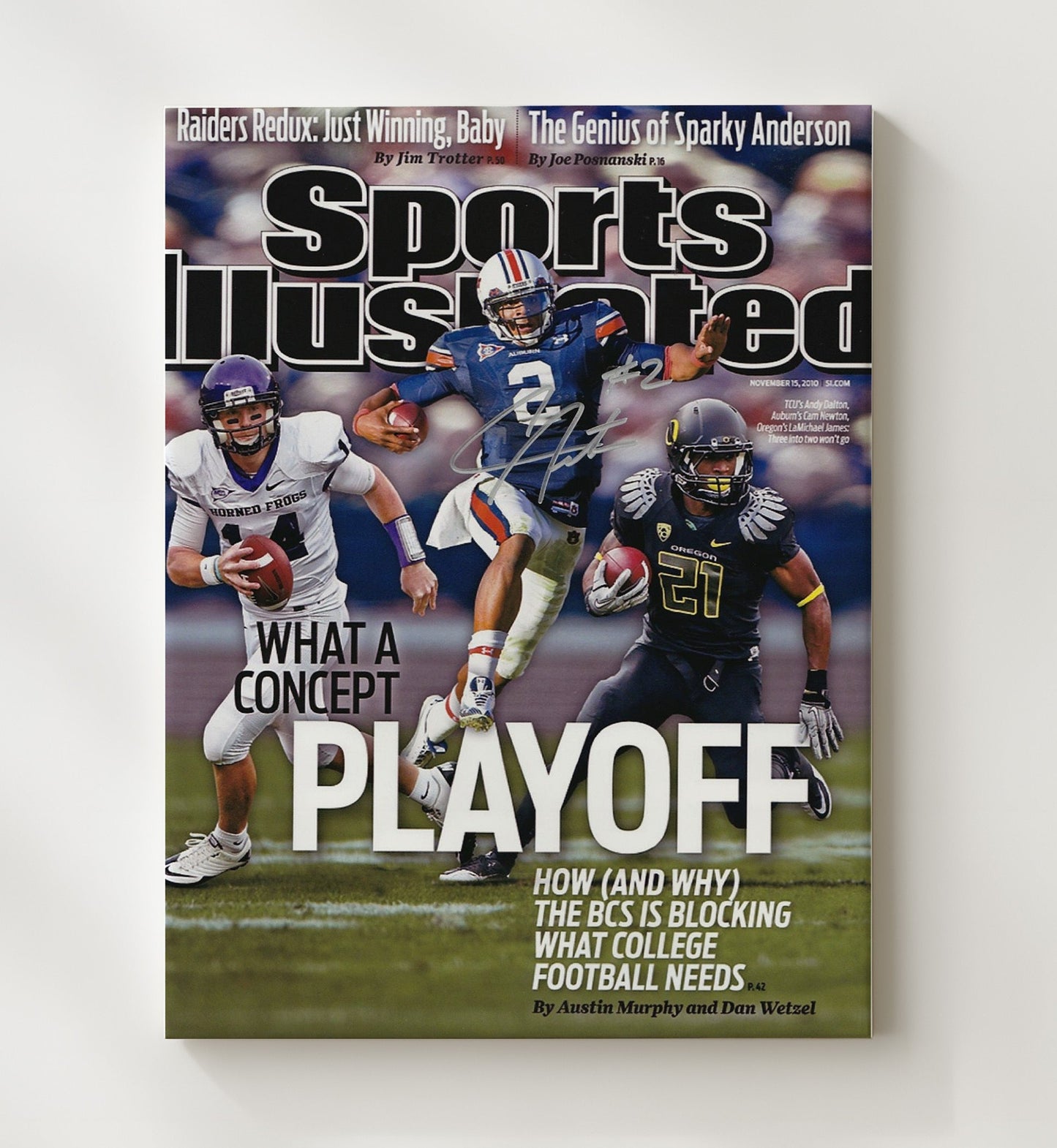 Auburn - Cam Newton Playoff Vision SI Cover 2010 8x10 Canvas college football wall art