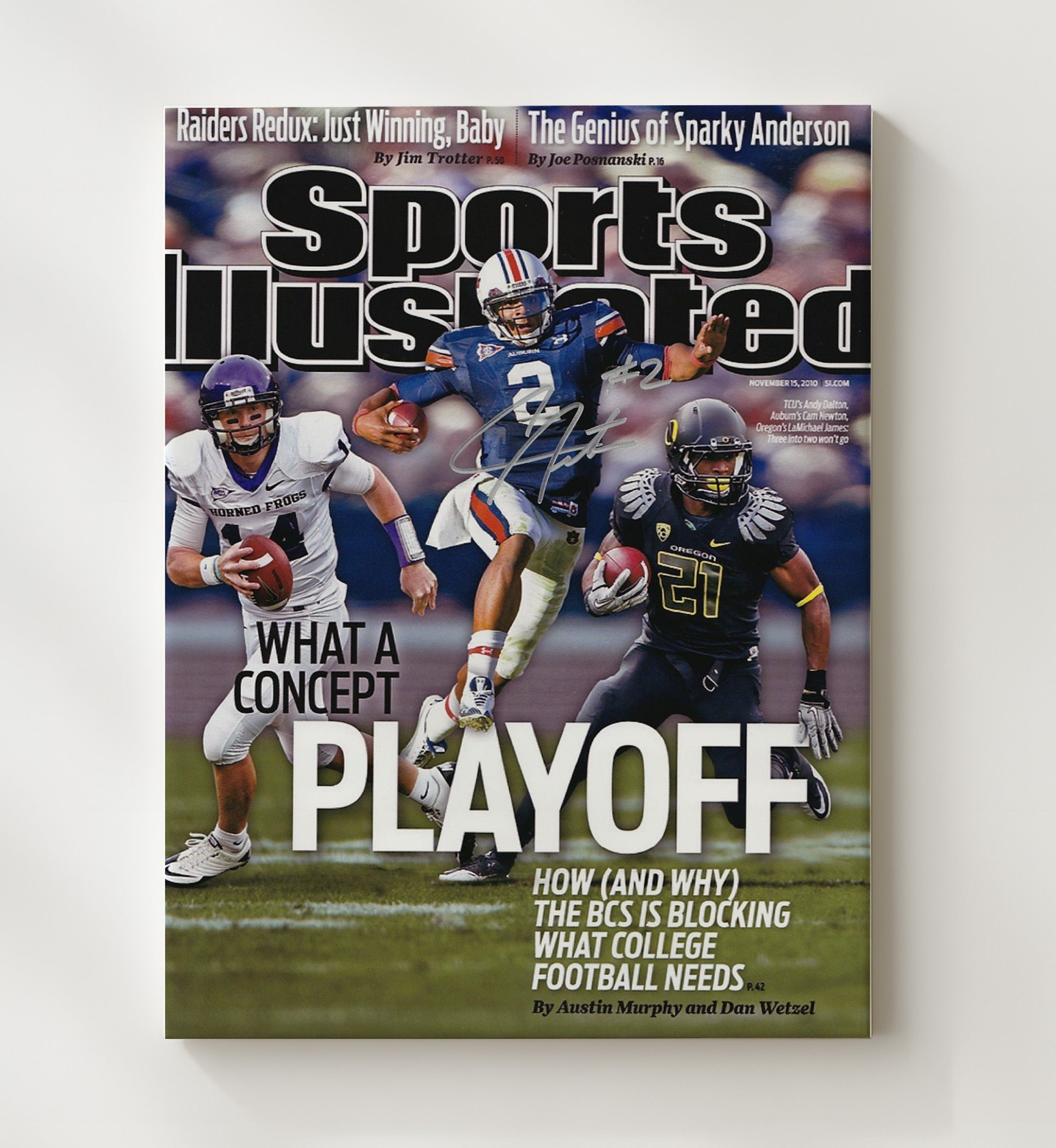 Auburn - Cam Newton Playoff Vision SI Cover 2010 8x10 Canvas college football wall art