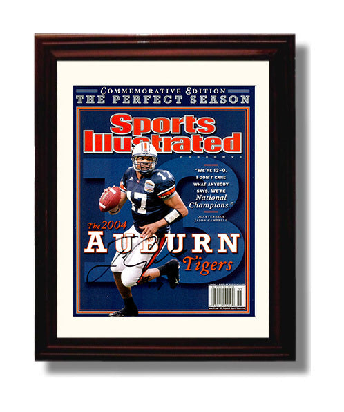Auburn Jason Campbell Perfect Season SI Cover 2004 College Football Wall Art 8x10 Beveled Frame wall art print – College Football decor