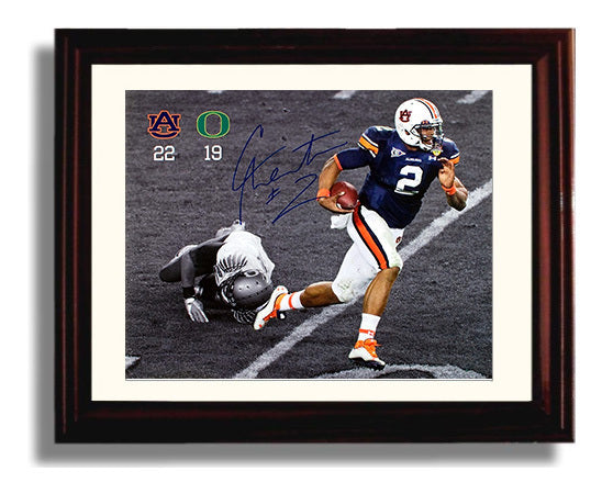 Auburn Football - Cam Newton Scramble Open Field Breakaway Run 8x10 Beveled Frame college football wall art