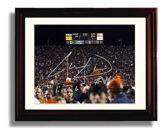 Auburn Football Chris Davis Kick Six Return Iron Bowl Game Winner College Football Wall Art 8x10 Beveled Frame wall art print – College Football decor
