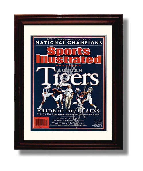 Auburn football Cam Newton Championship Surge SI Cover Spotlight 2010 College Football Wall Art 8x10 Beveled Frame wall art print – College Football decor