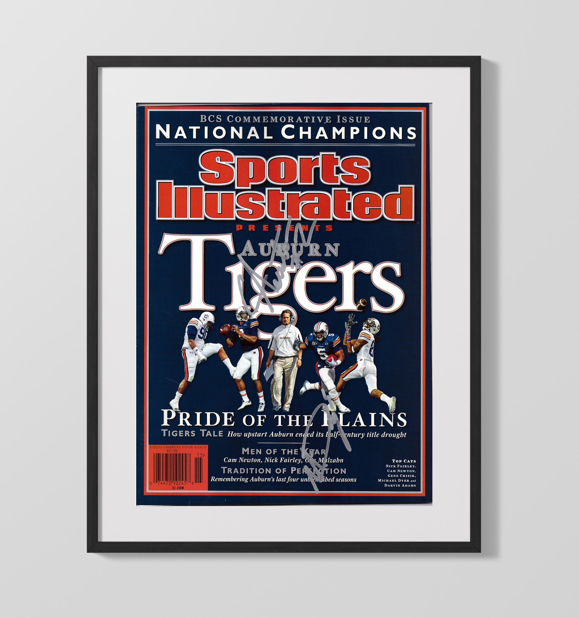Auburn football Cam Newton Championship Surge SI Cover Spotlight 2010 College Football Wall Art 16x20 Gallery Frame wall art print – College Football decor