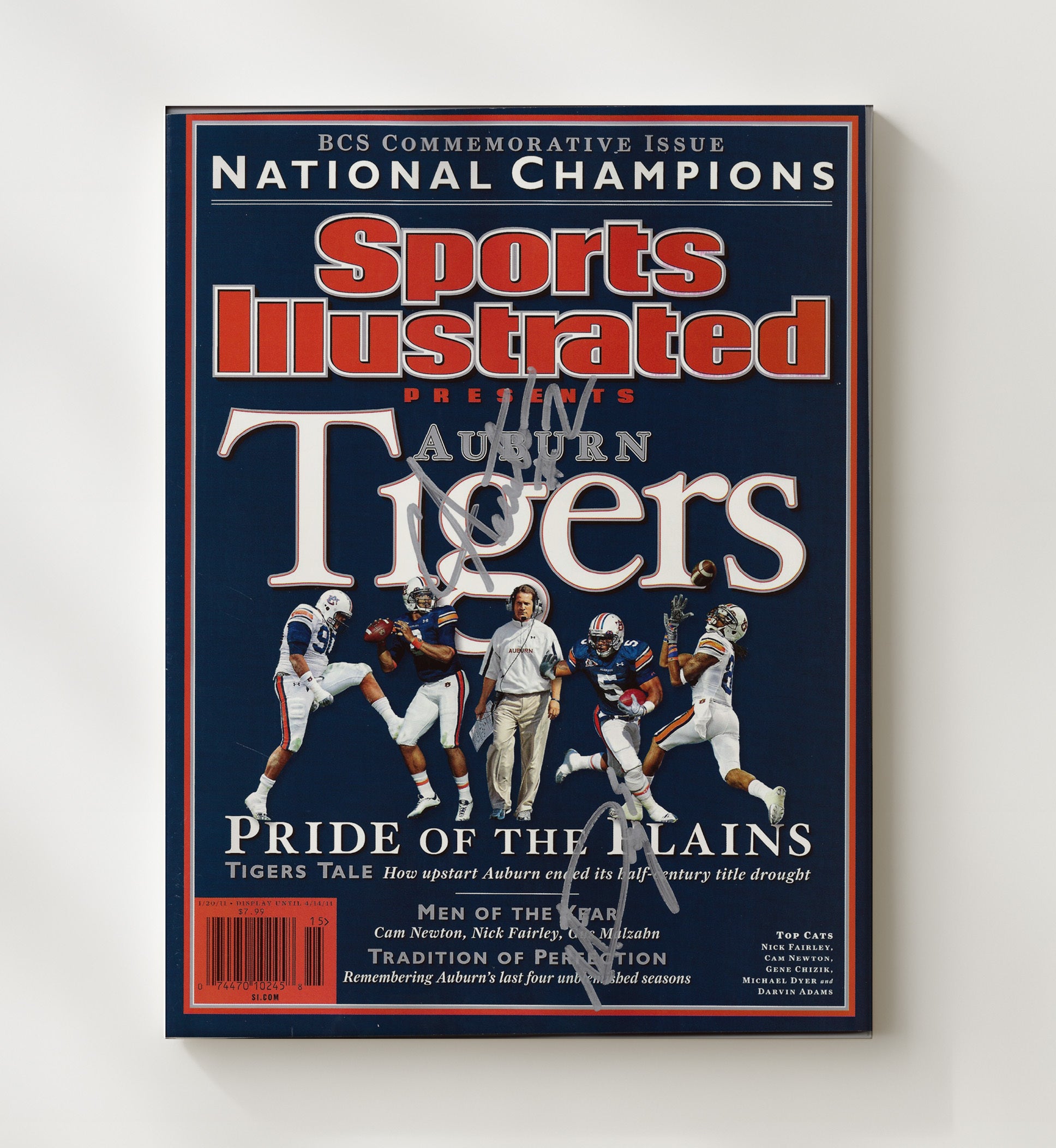 Auburn football Cam Newton Championship Surge SI Cover Spotlight 2010 College Football Wall Art 20x24 Canvas wall art print – College Football decor