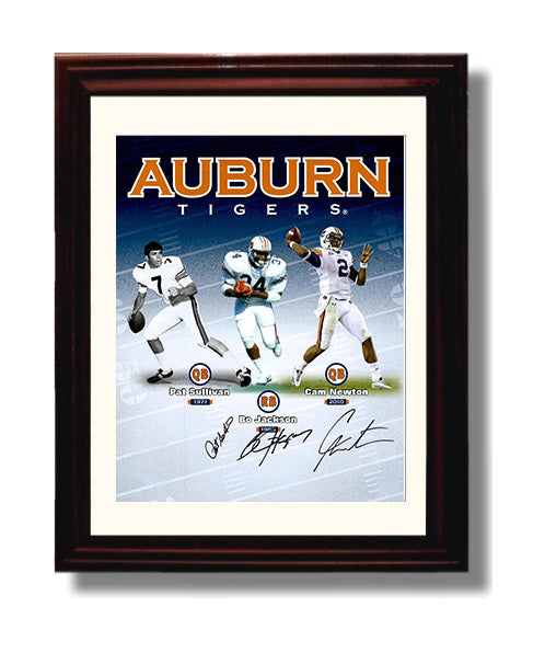 Auburn football - Sullivan Bo Jackson Cam Newton Legacy Icons Composite 8x10 Beveled Frame college football wall art