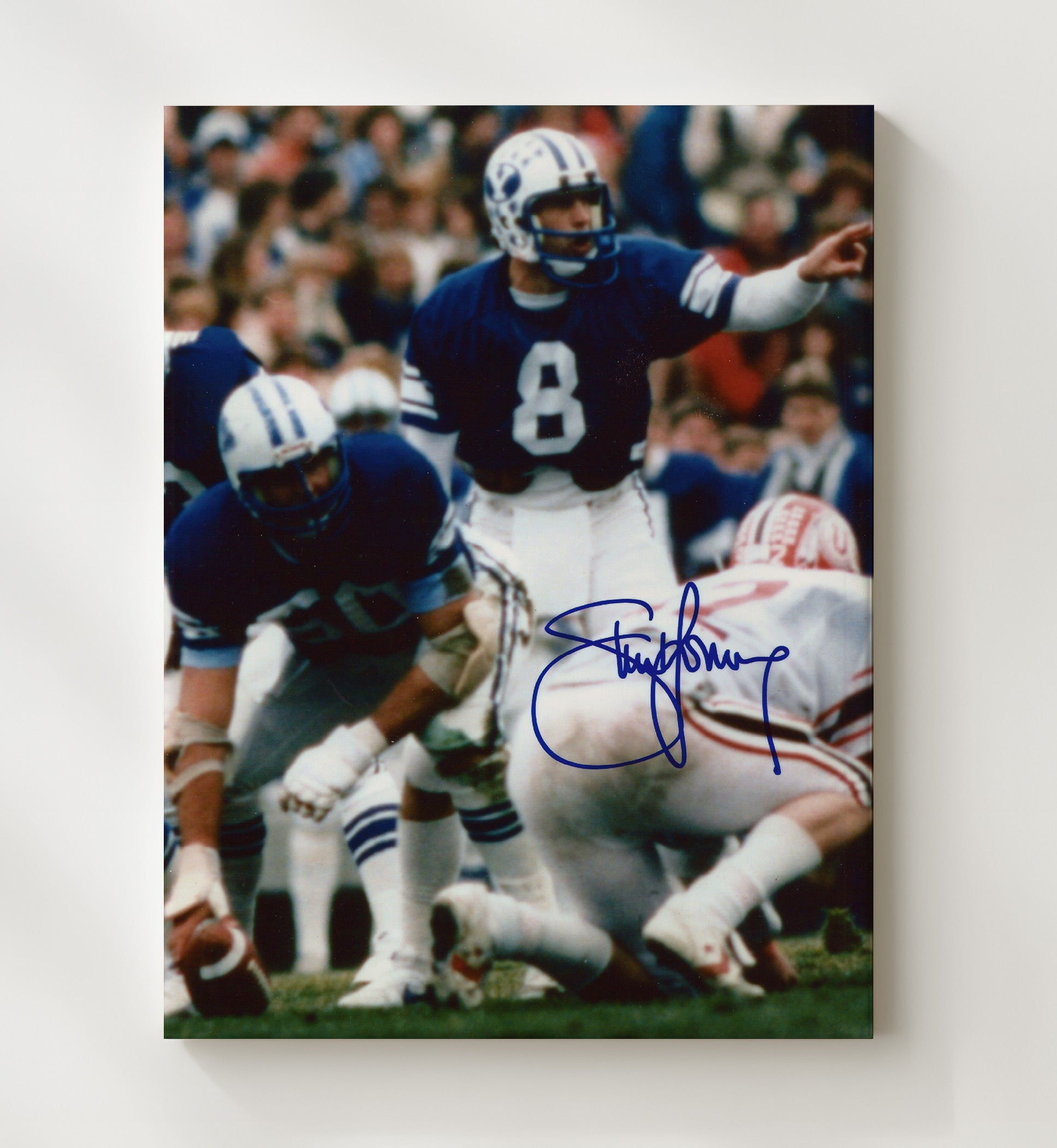 BYU Steve Young Field General Command College Football Wall Art 20x24 Canvas wall art print – College Football decor