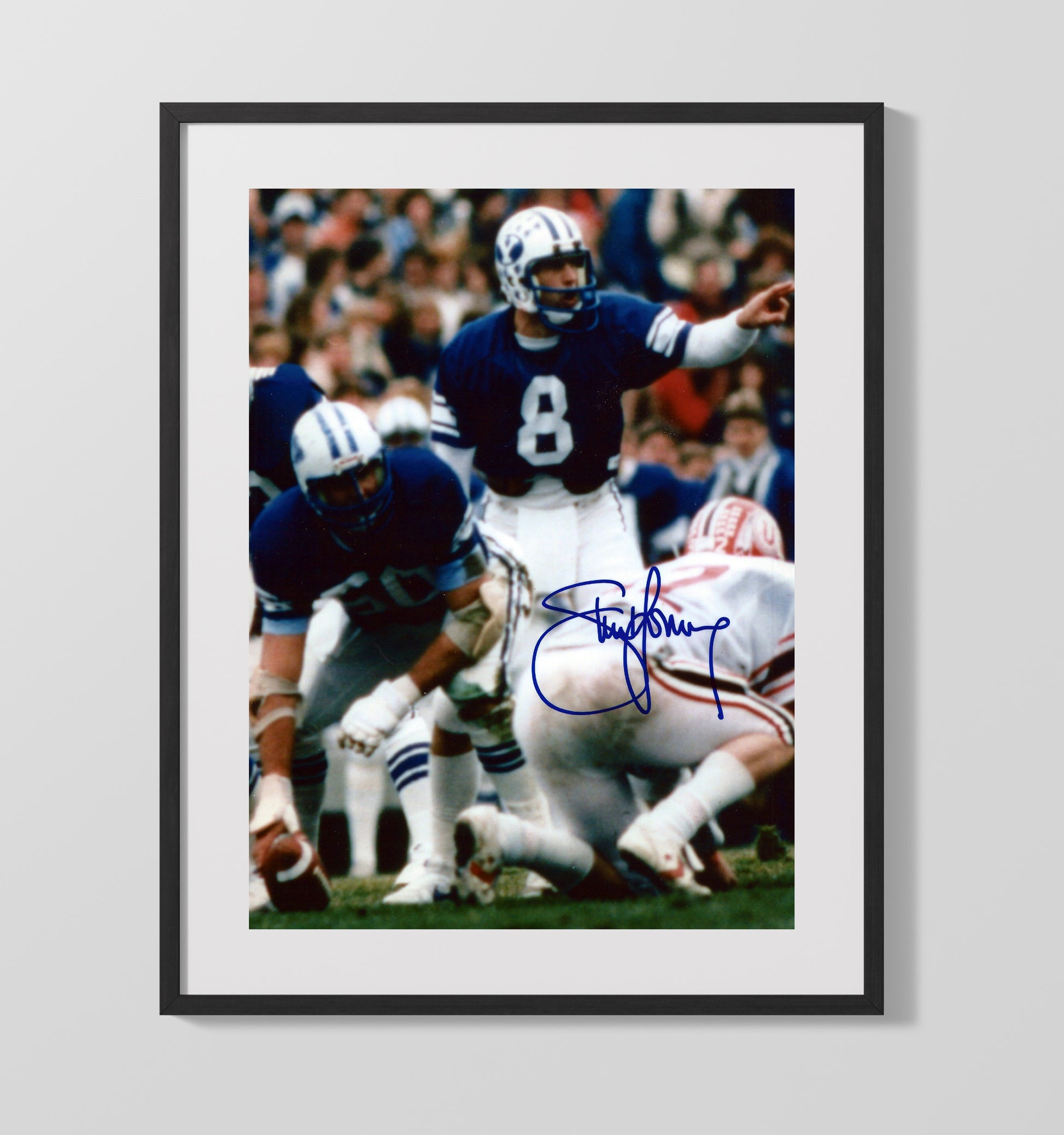 BYU Steve Young Field General Command College Football Wall Art 16x20 Gallery Frame wall art print – College Football decor