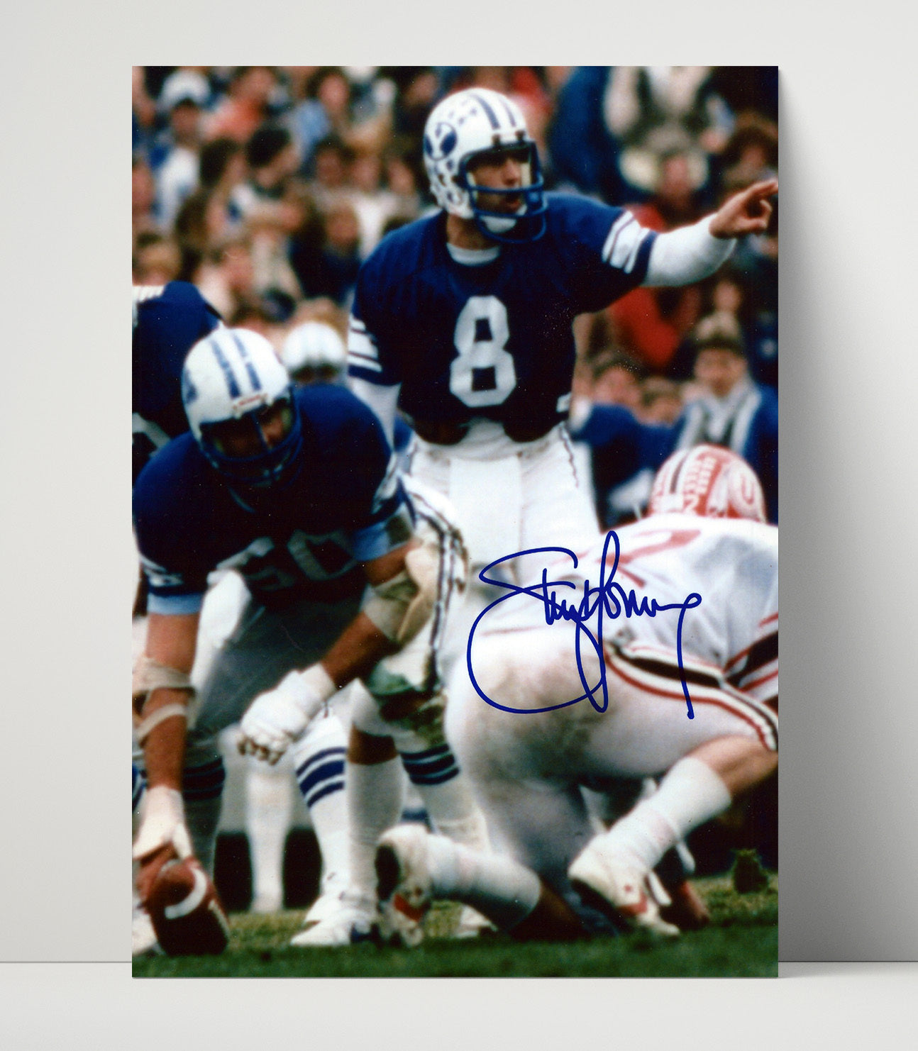 BYU Steve Young Field General Command College Football Wall Art 16x20 Unframed Print wall art print – College Football decor