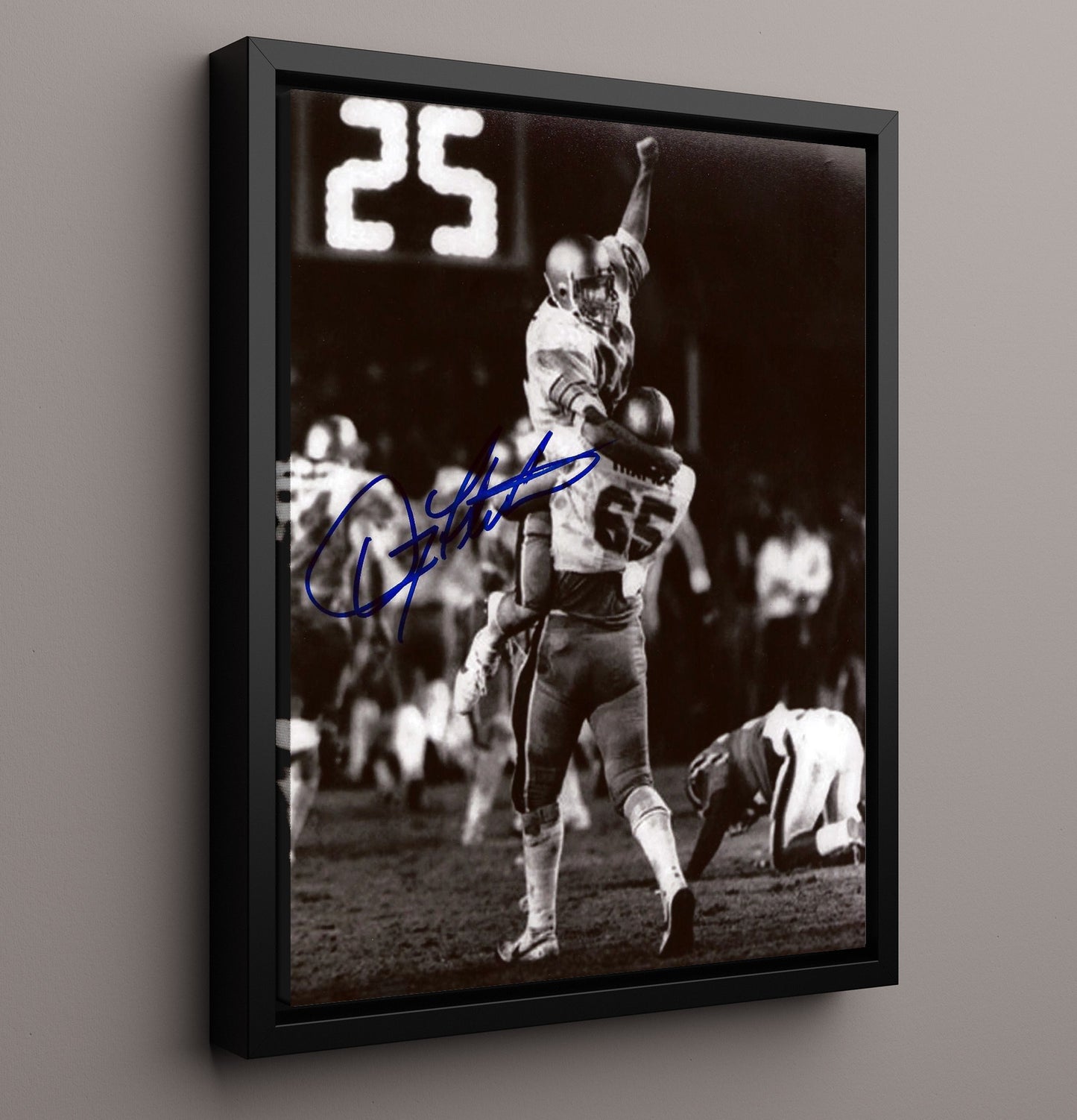 Boston College Doug Flutie Night Game Celebration College Football Wall Art 16x20 Framed Canvas wall art print – College Football decor