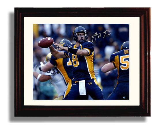 California Football - Aaron Rodgers Deep Pass Release Pocket Throw 8x10 Beveled Frame college football wall art