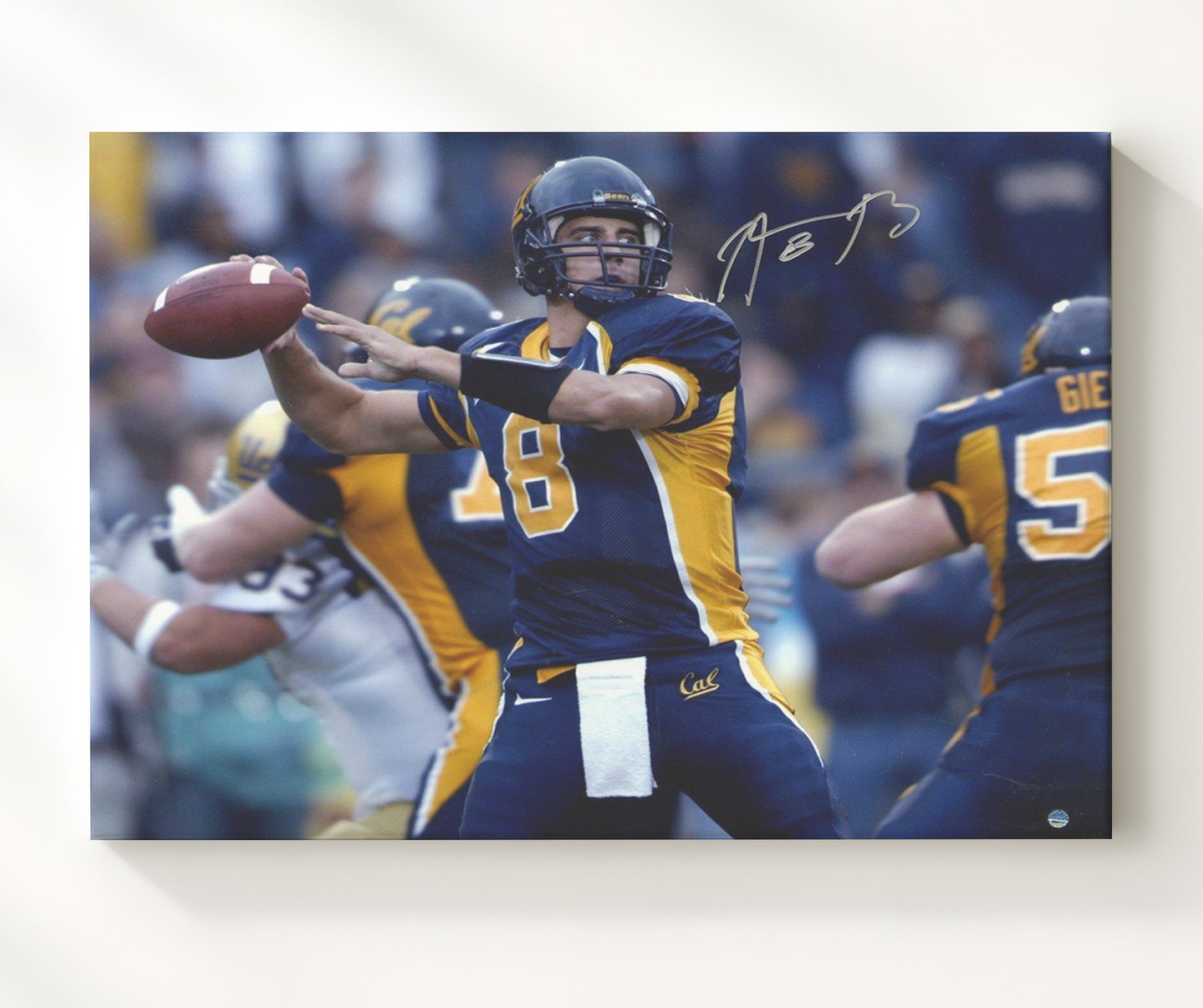 California Football - Aaron Rodgers Deep Pass Release Pocket Throw 8x10 Canvas college football wall art