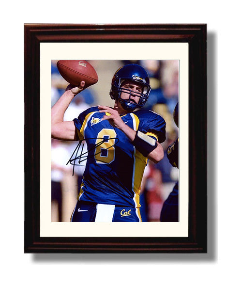 California Football Aaron Rodgers Golden Arm Passing College Football Wall Art 8x10 Beveled Frame wall art print – College Football decor