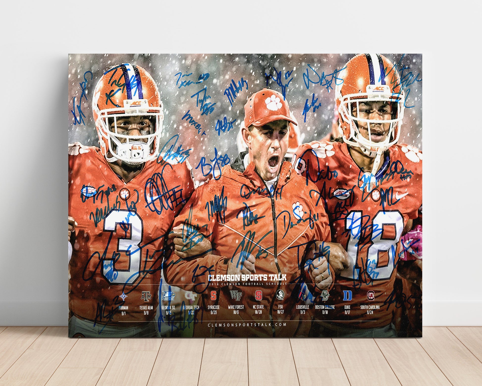 Clemson Football - 2018 Team Championship Poster Dabo Swinney 8x10 Unframed Print college football wall art