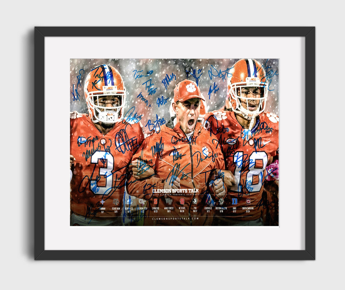 Clemson Football - 2018 Team Championship Poster Dabo Swinney 8x10 Gallery Frame college football wall art