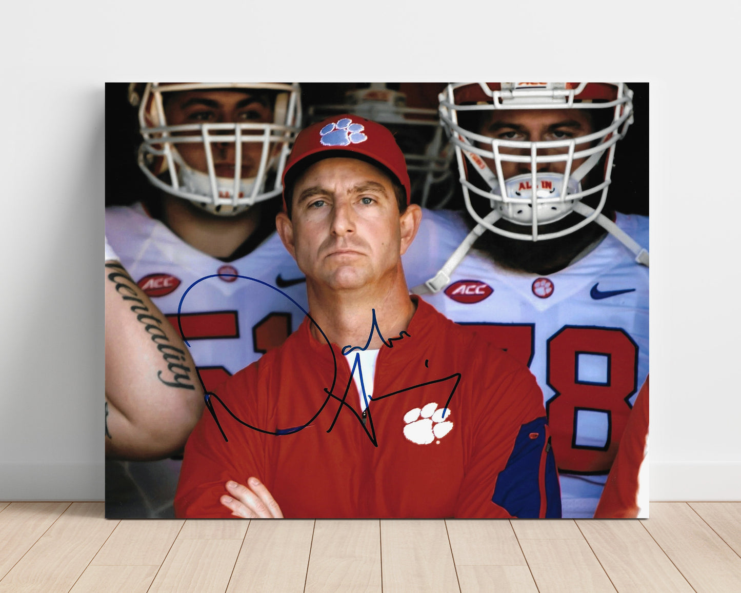 Clemson Football Dabo Swinney Focused Tunnel Walk College Football Wall Art 16x20 Unframed Print wall art print – College Football decor