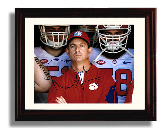 Clemson Football Dabo Swinney Focused Tunnel Walk College Football Wall Art 8x10 Beveled Frame wall art print – College Football decor