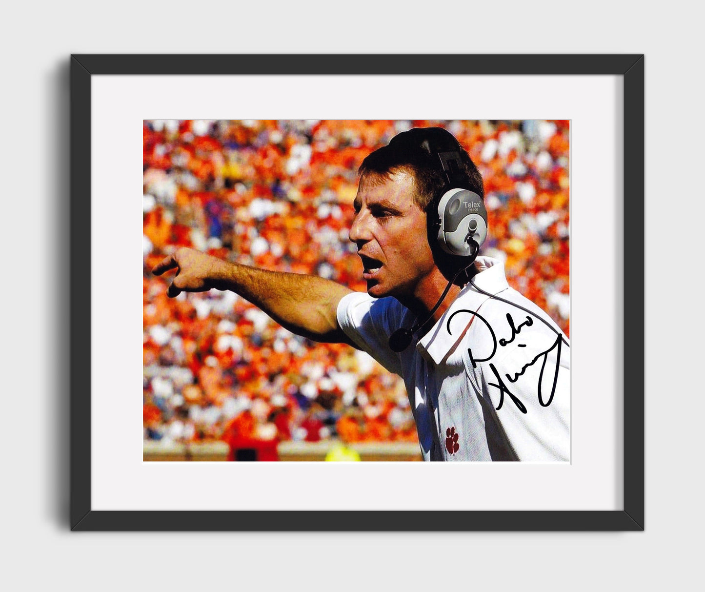 Clemson Football Dabo Swinney Sideline Command College Football Wall Art 16x20 Gallery Frame wall art print – College Football decor