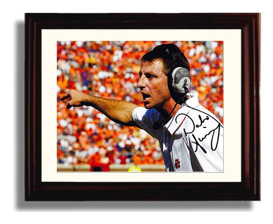 Clemson Football Dabo Swinney Sideline Command College Football Wall Art 8x10 Beveled Frame wall art print – College Football decor