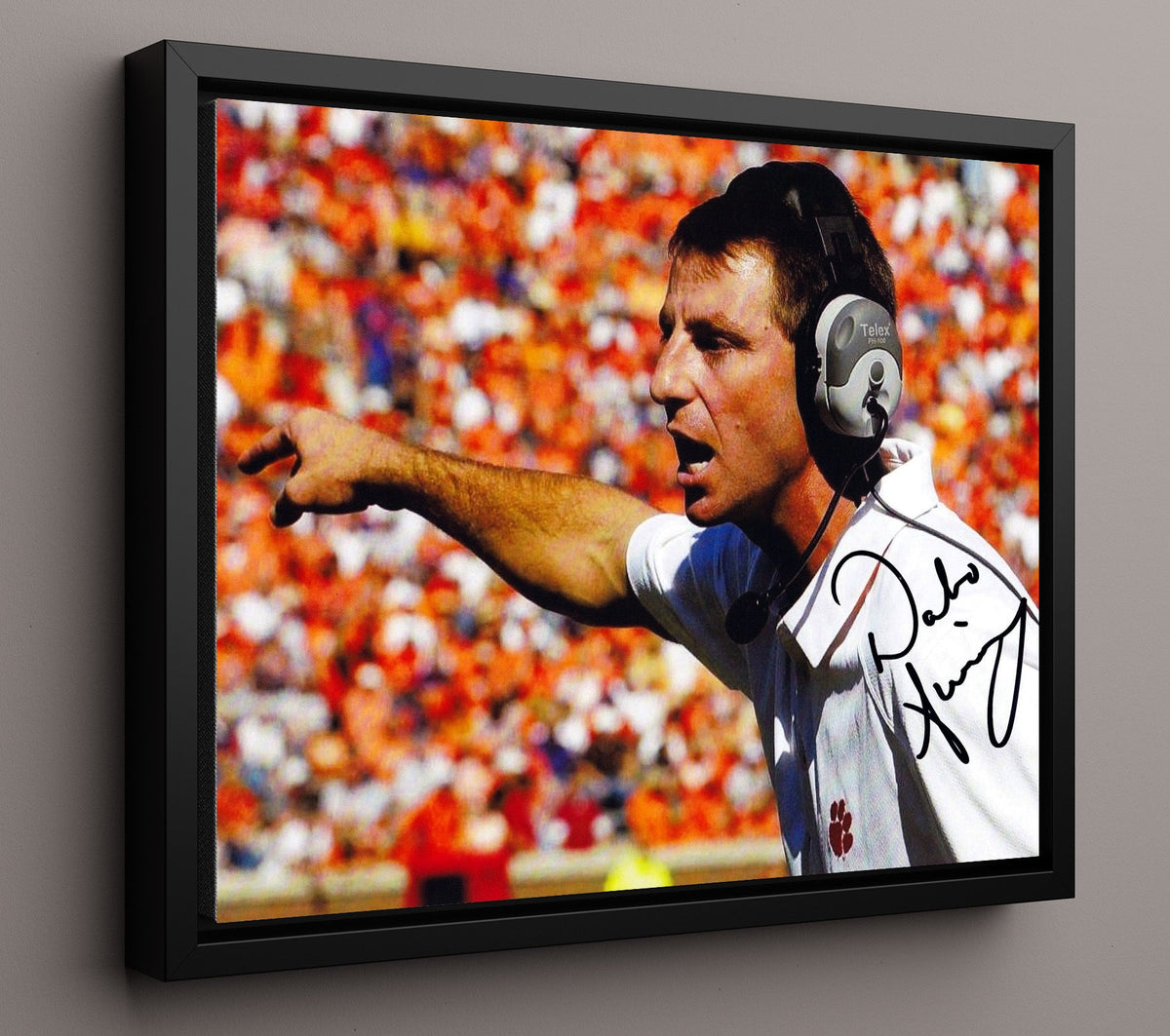 Clemson Football - Dabo Swinney Sideline Command 8x10 Framed Canvas college football wall art