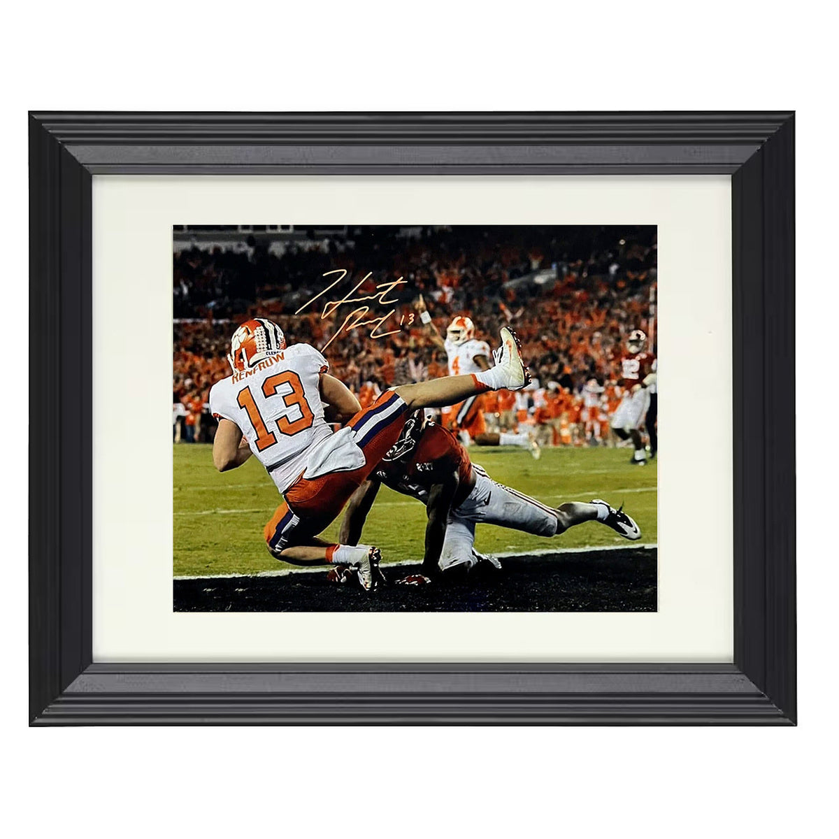 Clemson Football - Hunter Renfrow Championship Catch vs Alabama 2017 8x10 Beveled Frame college football wall art