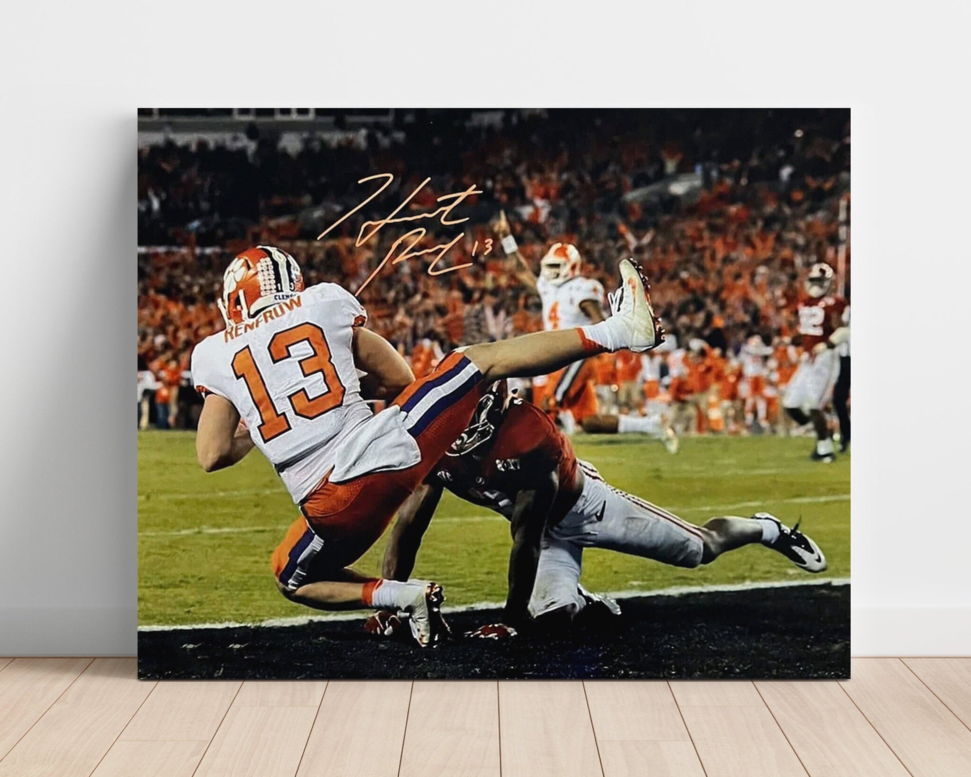 Clemson Football - Hunter Renfrow Championship Catch vs Alabama 2017 8x10 Unframed Print college football wall art