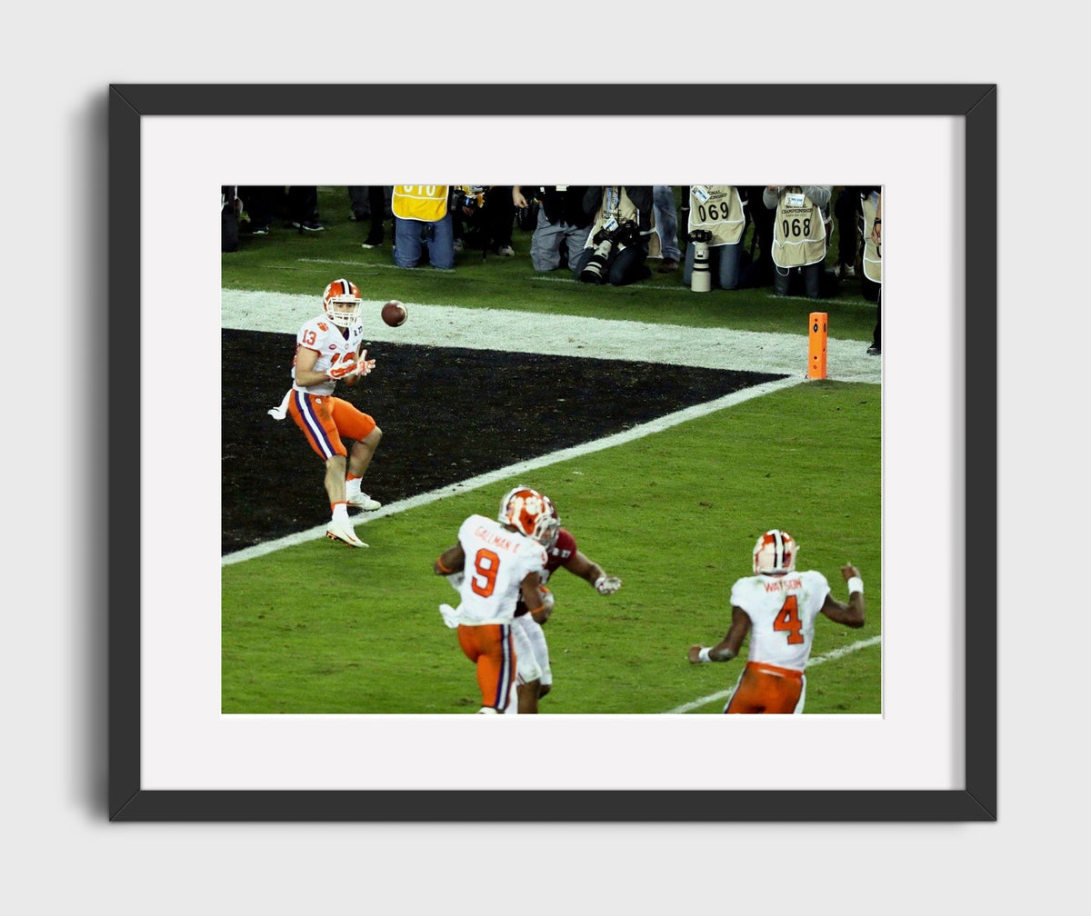 Clemson Football - Hunter Renfrow Title Catch vs Alabama 8x10 Gallery Frame college football wall art