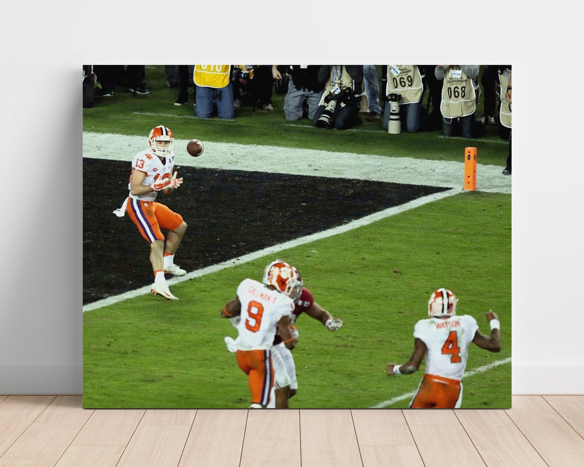 Clemson Football - Hunter Renfrow Title Catch vs Alabama 8x10 Unframed Print college football wall art