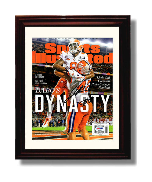 Clemson Football Justyn Ross Dynasty Rise SI Cover College Football Wall Art 8x10 Beveled Frame wall art print – College Football decor